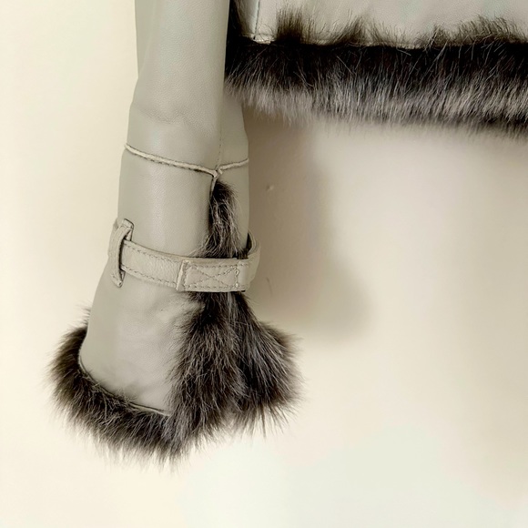 🎉HP🎉 NWOT Genuine Leather Fur Trimmed Jacket - Picture 6 of 6